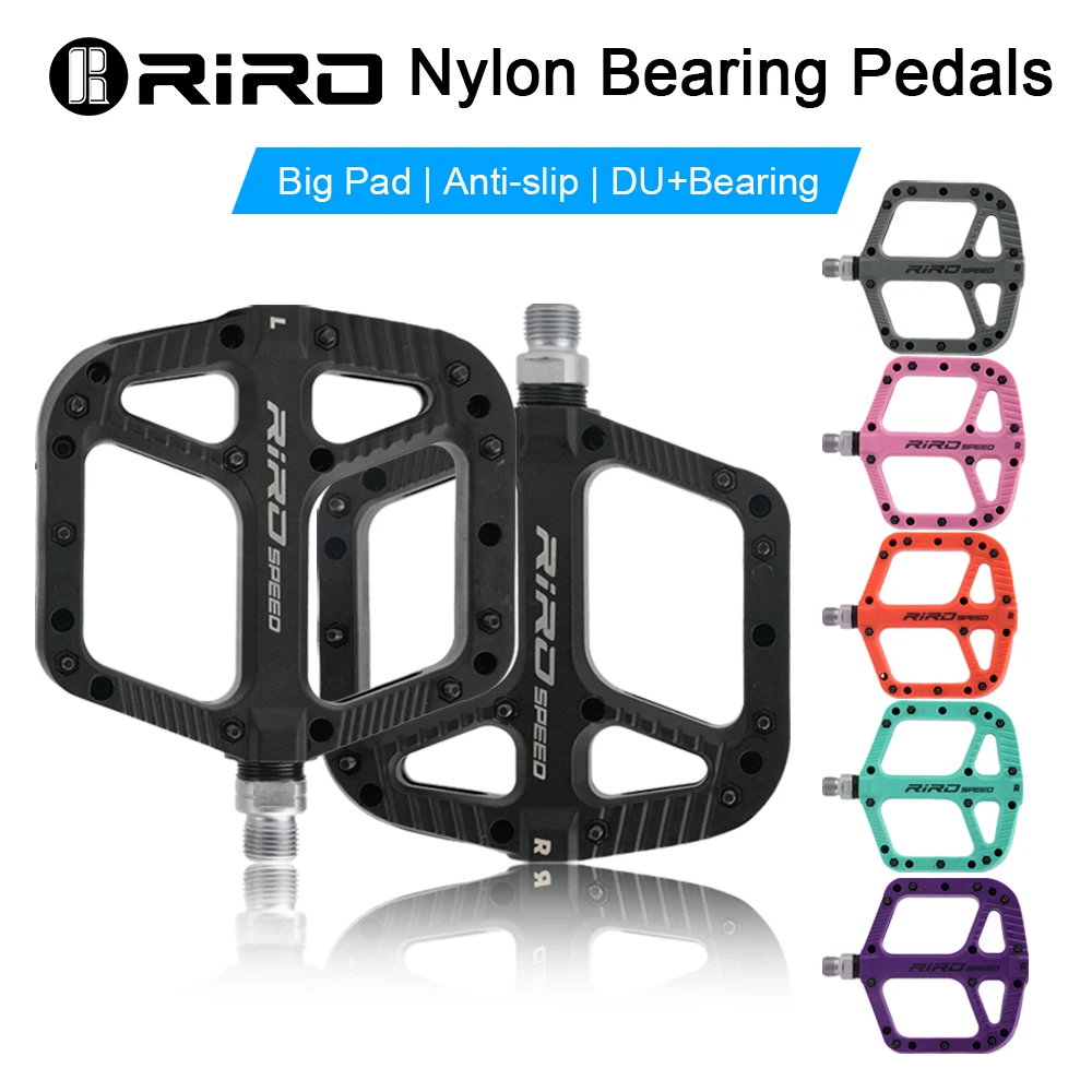 Pedal Platform Flat - RIRO NL75 Bicycle Nylon Pedals Ultralight