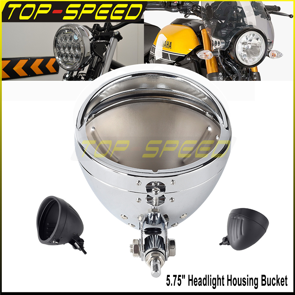 Mountain Biking Denver - Black/Chrome Motorcycle Headlamp Housing Light Shell