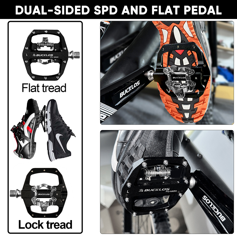 BUCKLOS Mtb Pedals for Bicycle - Pedal Platform Flat 评论和价格