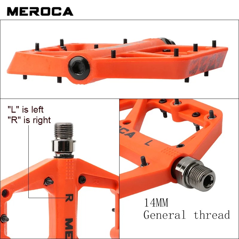 MEROCA Nylon Bicycle Flat Peda - Pedal Platform Flat 评论和价格