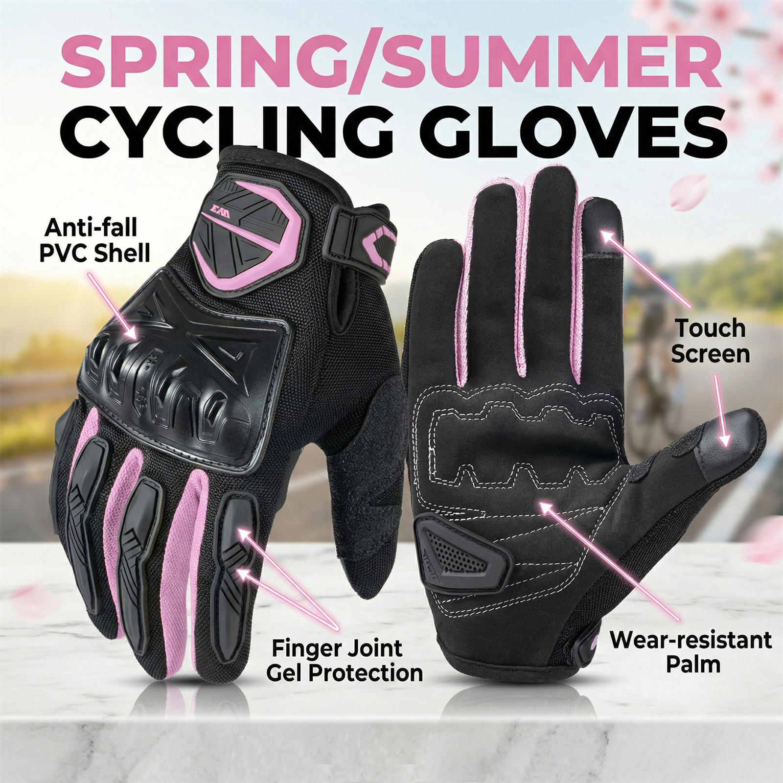 Summer Motorcycle Gloves Men W - Mountain Biking Gloves 评论和价格