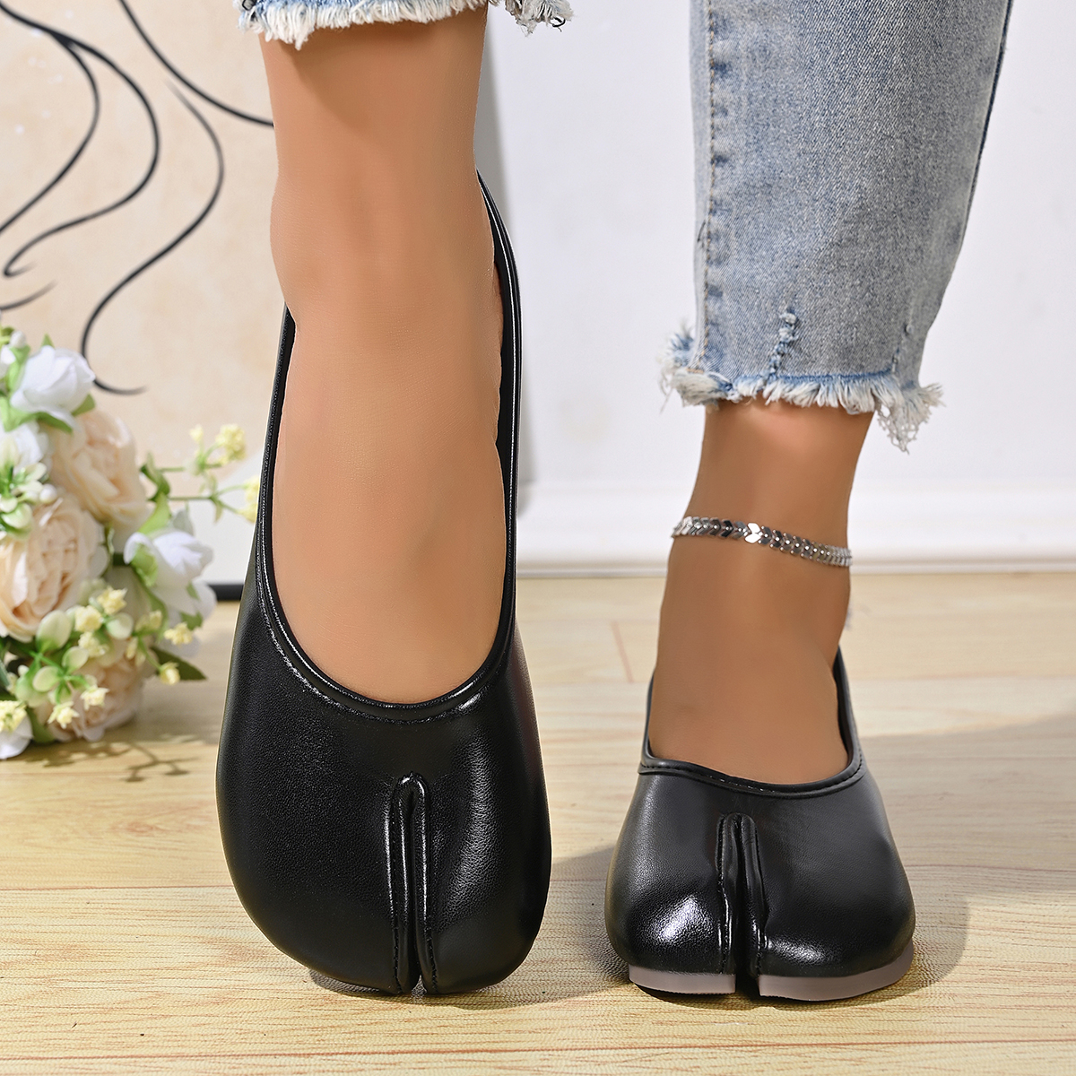 Women's Soft Leather Comfortab - Pedal Platform Flat 评论和价格