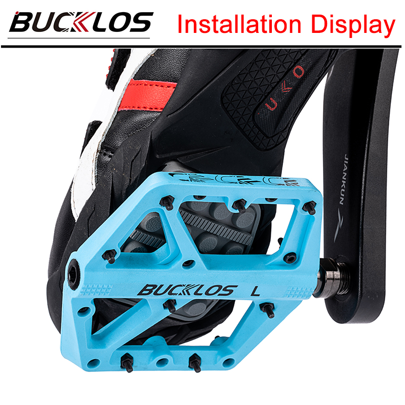 BUCKLOS Pedals DU Bearing Bicy - Pedal Platform Flat 评论和价格