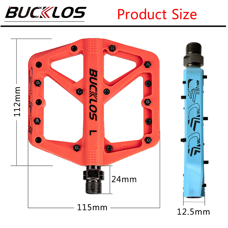 BUCKLOS Pedals DU Bearing Bicy - Pedal Platform Flat 评论和价格